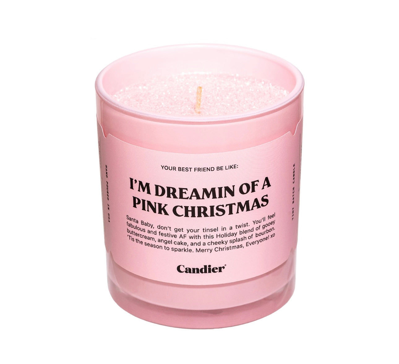 Dreaming of a pink christmas candle