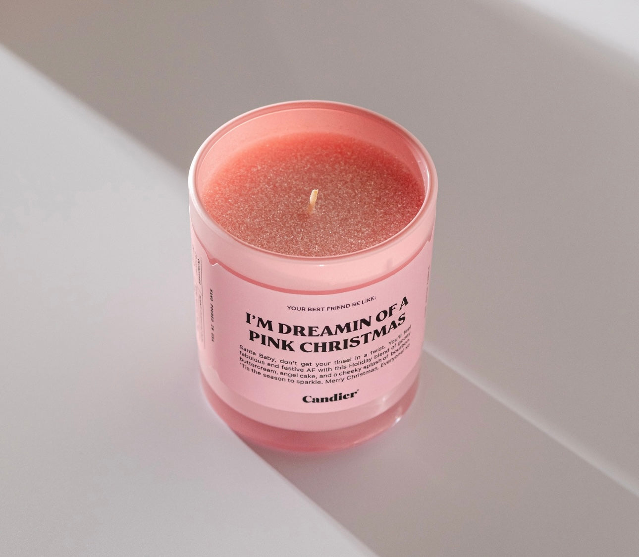 Dreaming of a pink christmas candle