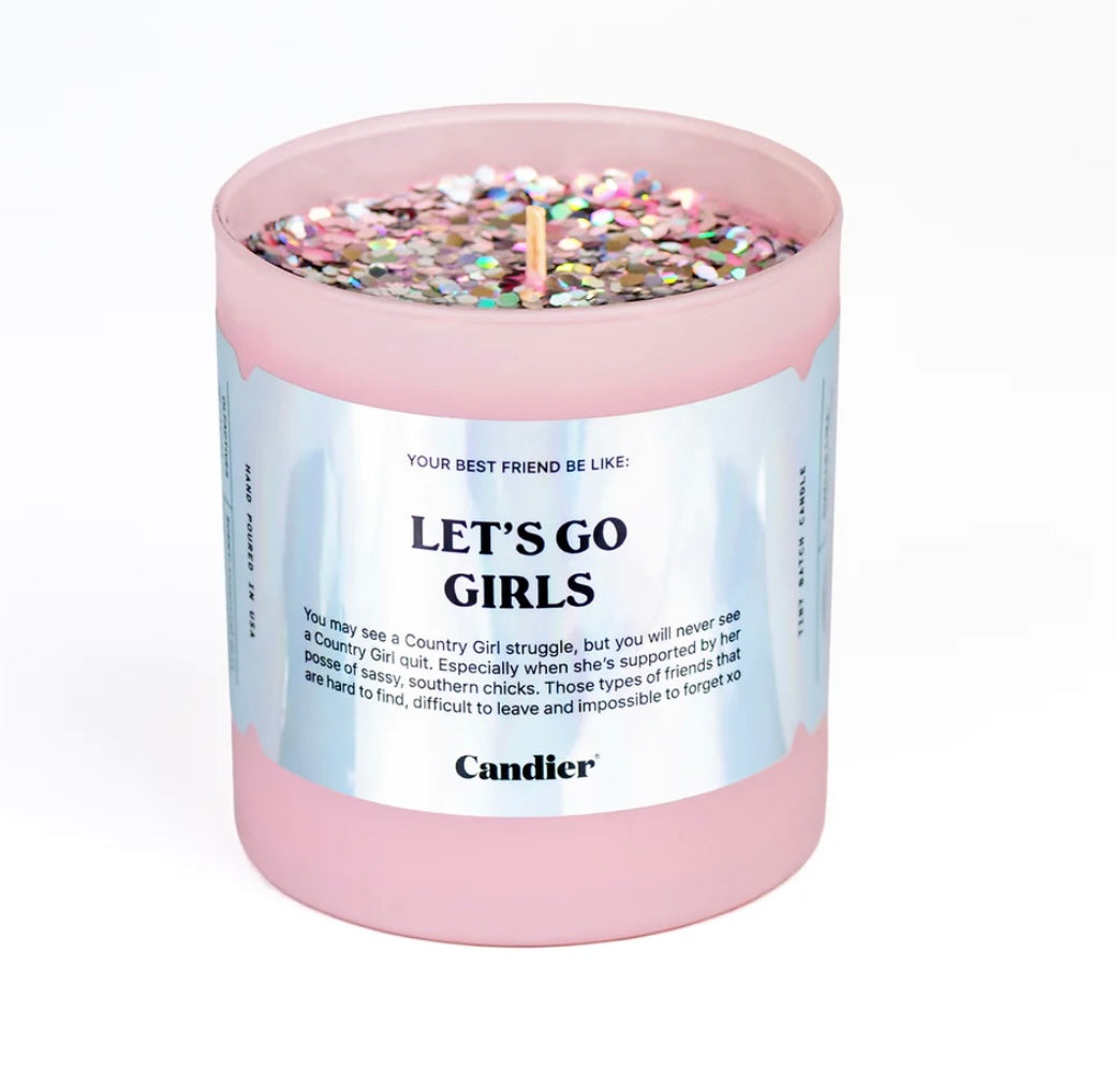 Candier | Let’s go girls candle | shop now | Tullyhaize