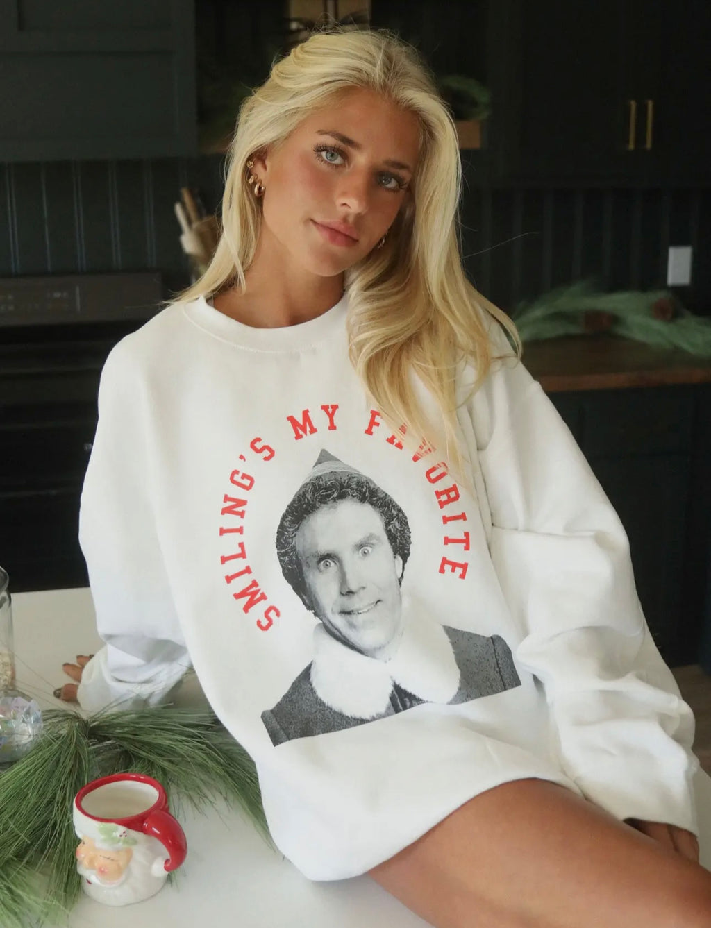 Friday + Saturday | Smiling is my fav sweatshirt | shop now | Tullyhaize
