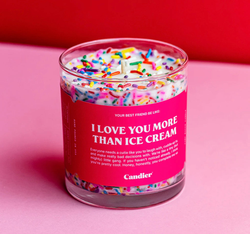 Candier | love you more than Ice Cream candle | shop now |Tullyhaize