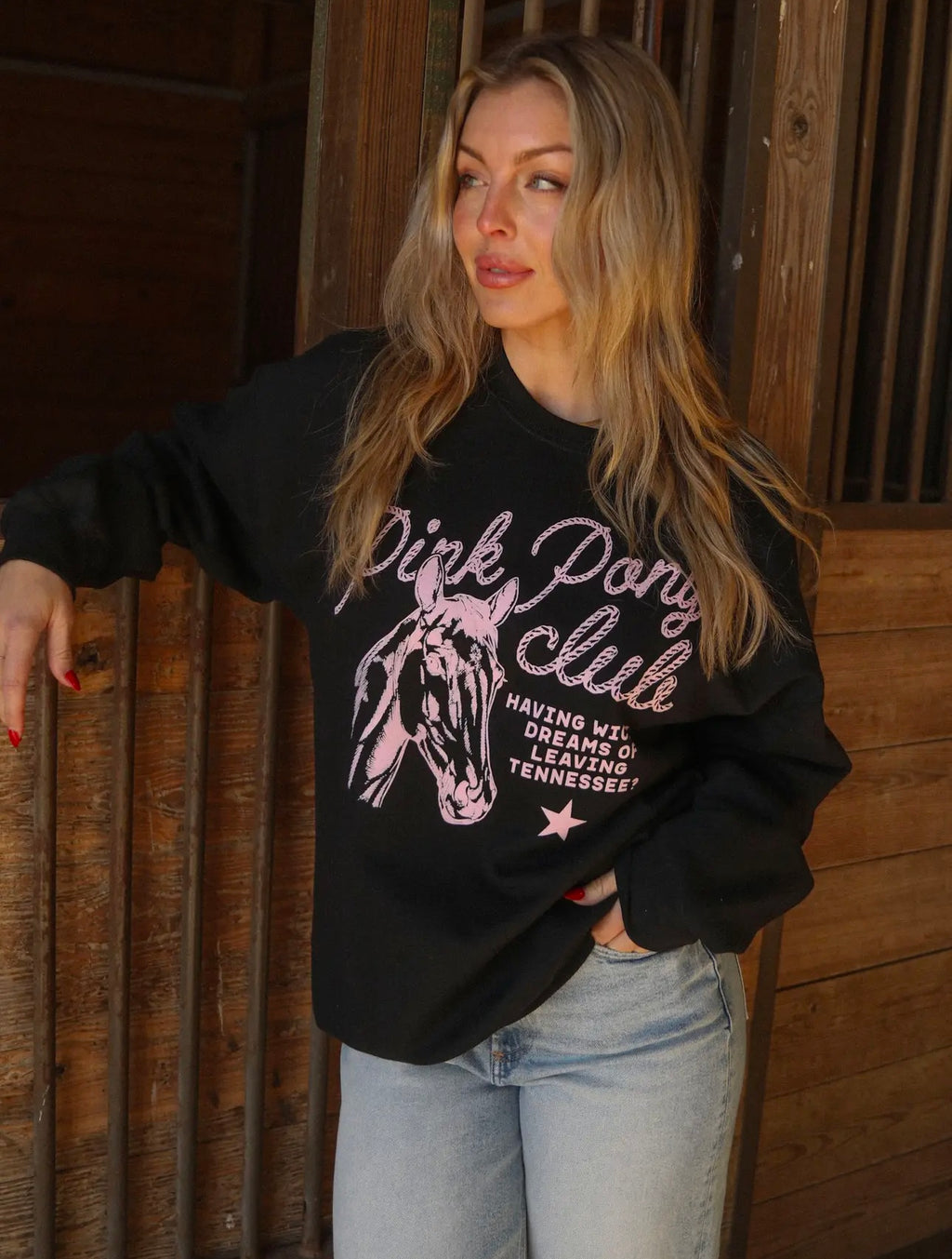 Charlie Southern | Pink pony club sweatshirt | shop now | Tullyhaize
