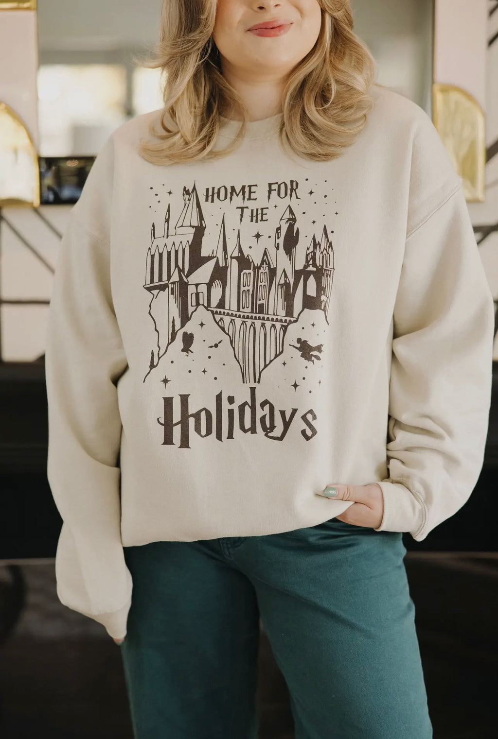 Home for the holidays sweatshirt