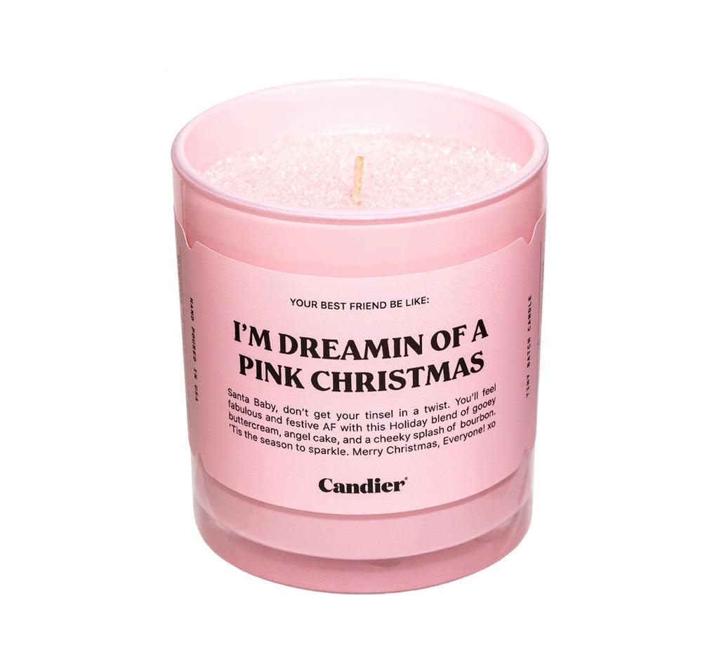 Dreaming of a pink christmas candle