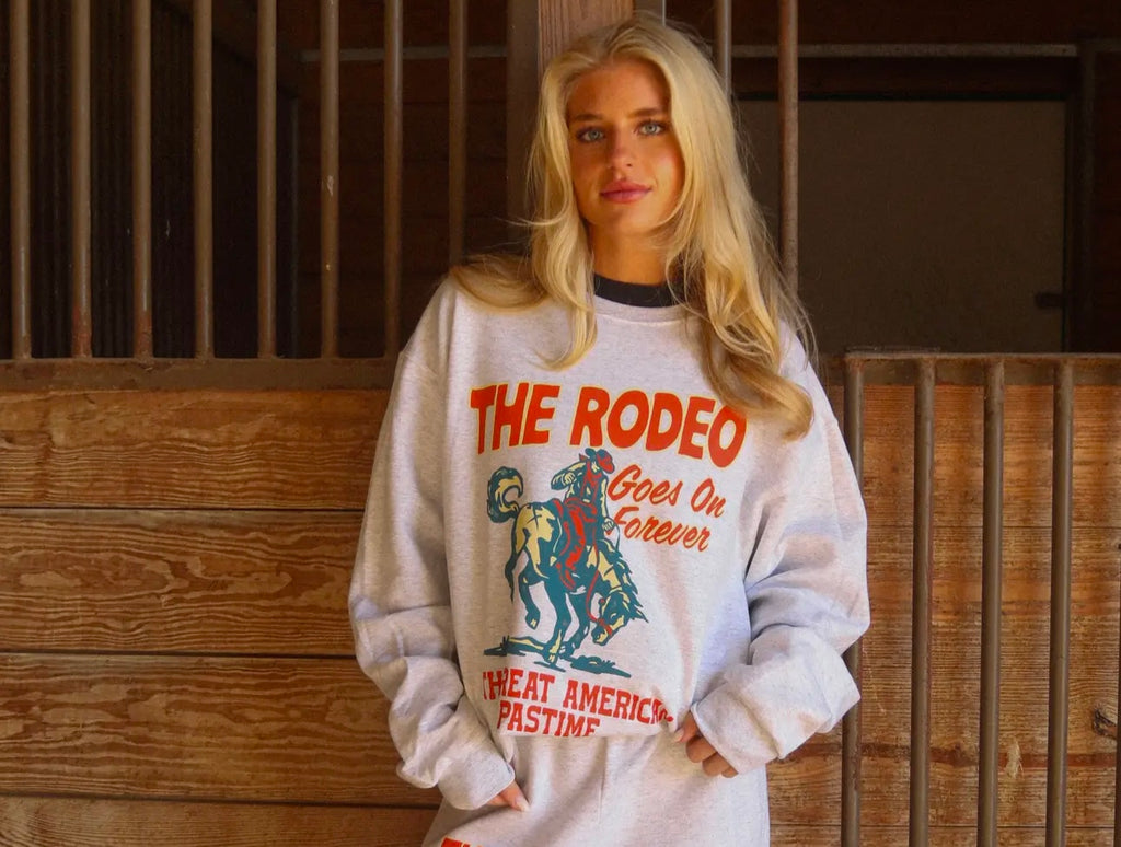 Charlie Southern | Grey Rodeo sweatshirt | shop now | Tullyhaize