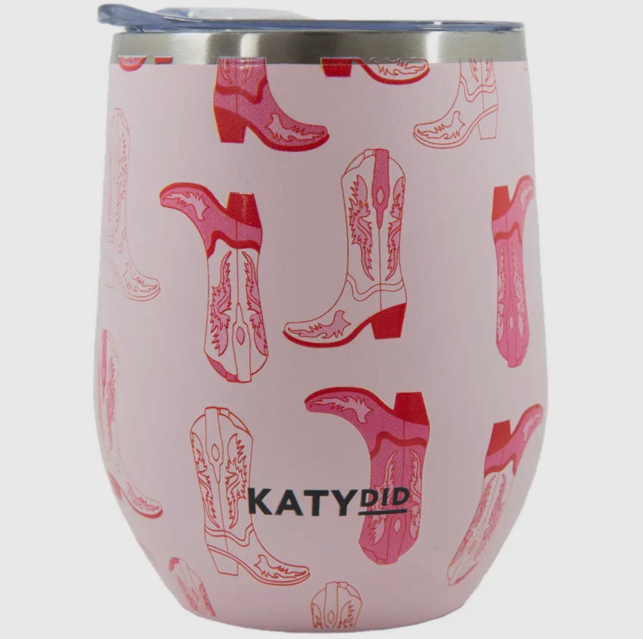 KatyDid| Pink western boots tumbler | shop now | Tullyhaize
