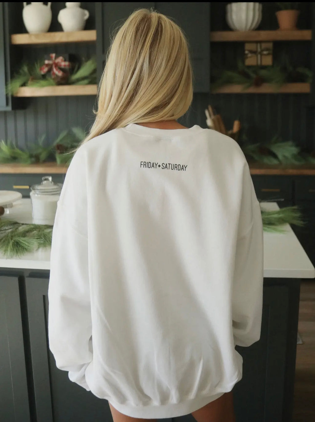 Friday + Saturday | Smiling is my fav sweatshirt | shop now | Tullyhaize