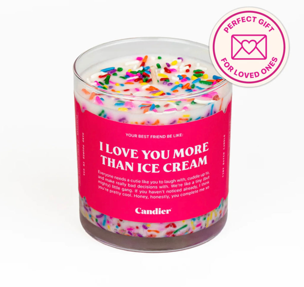 Candier | love you more than Ice Cream candle | shop now |Tullyhaize