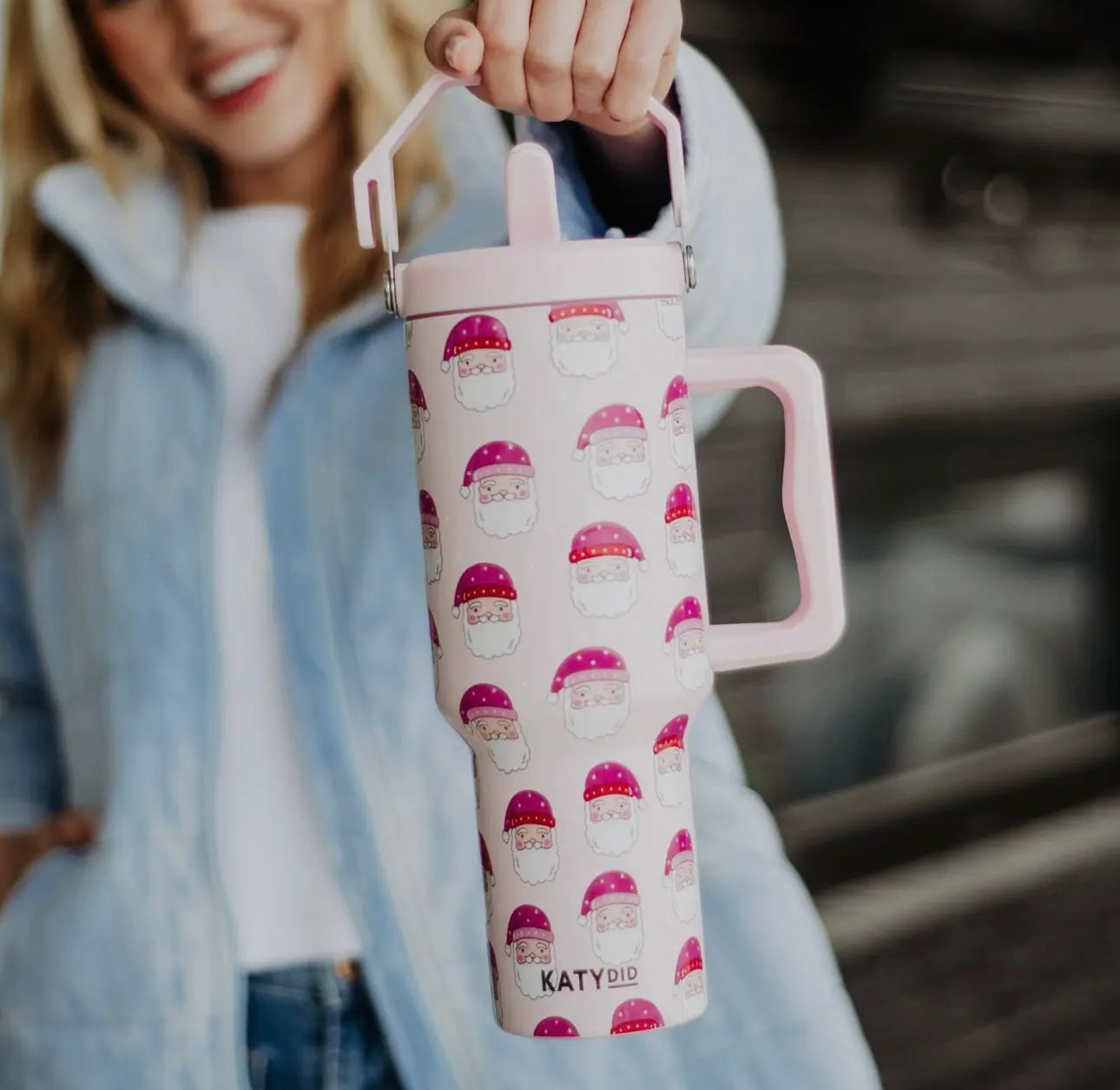 Santa pink tumbler | katydid | shop now | Tullyhaize