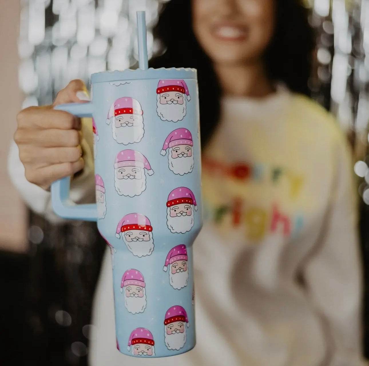 Santa blue tumbler | katydid | shop now | Tullyhaize