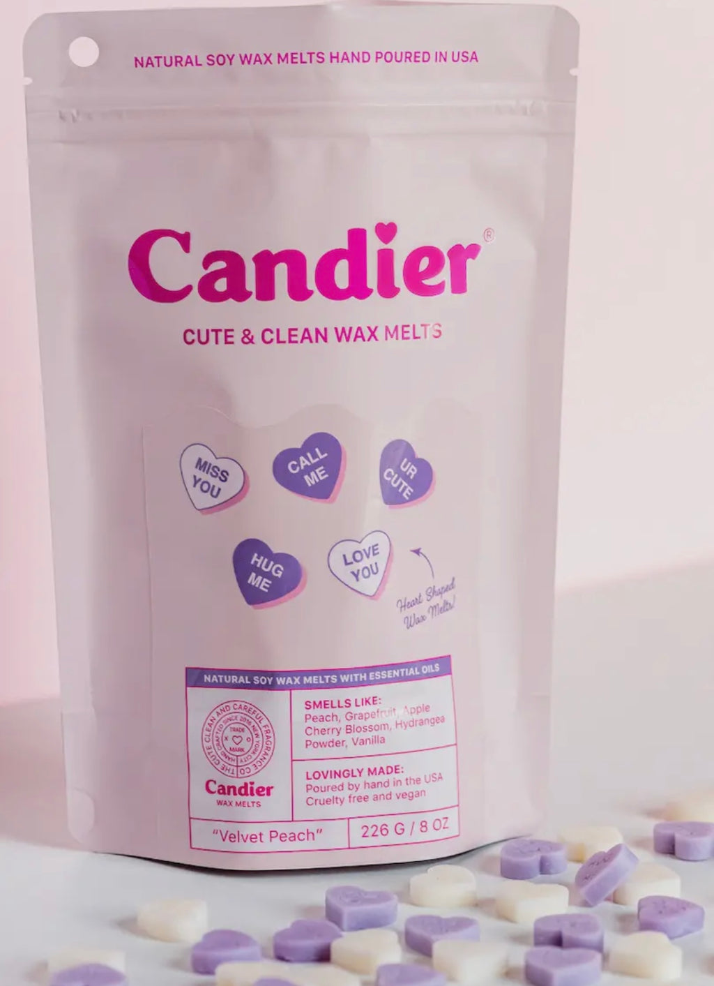 Velvet peach wax melts | candier | shop now | Tullyhaize