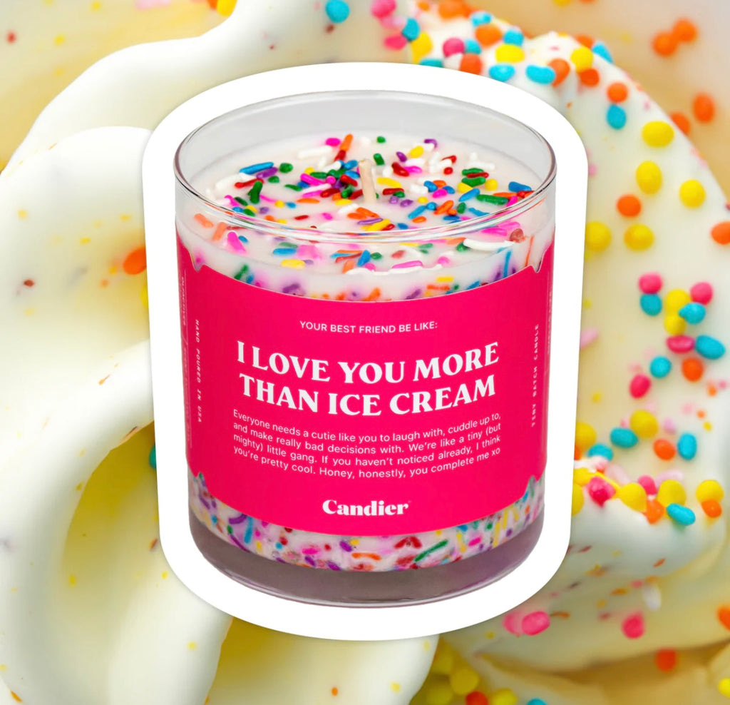 Candier | love you more than Ice Cream candle | shop now |Tullyhaize