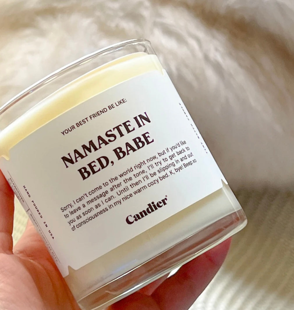 Candier | Namaste in bed candle | shop now | Tullyhaize