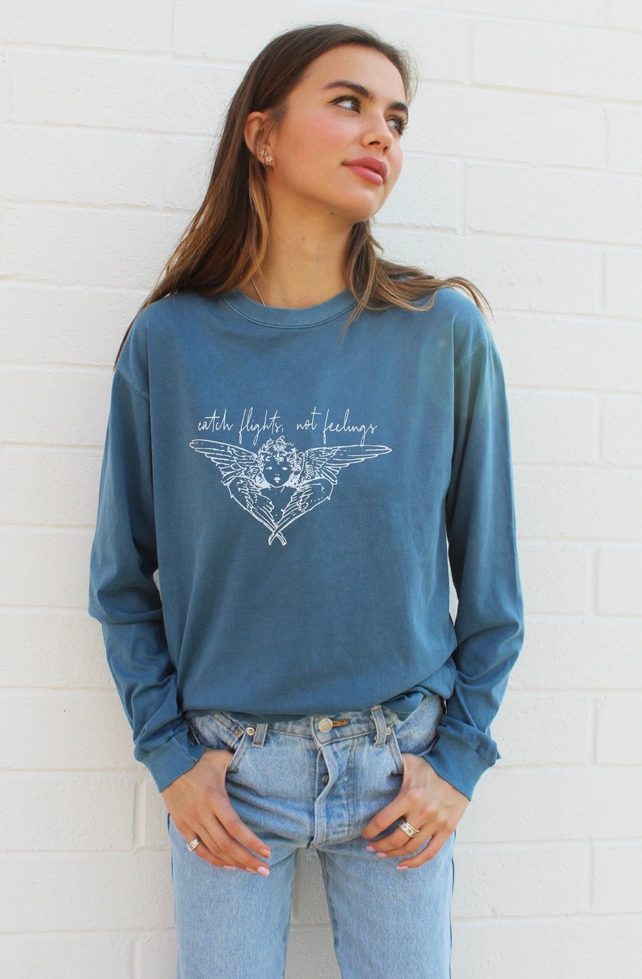 Catch flights not feelings t-shirt