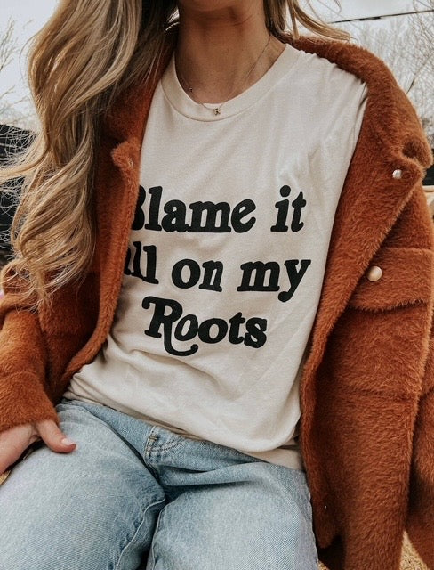 Charlie Southern | Blame it all on my roots T-shirt | shop now | Tullyhaize