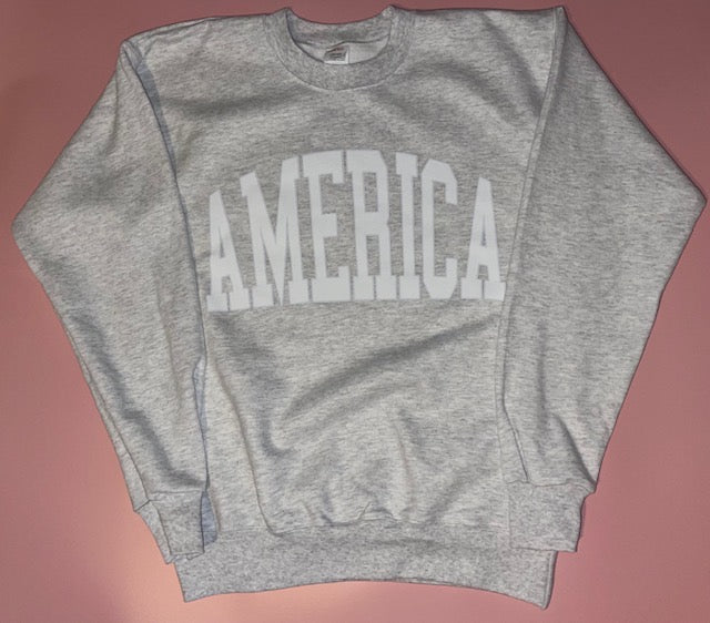 Charlie Southern | Grey America Sweatshirt | shop now | Tullyhaize
