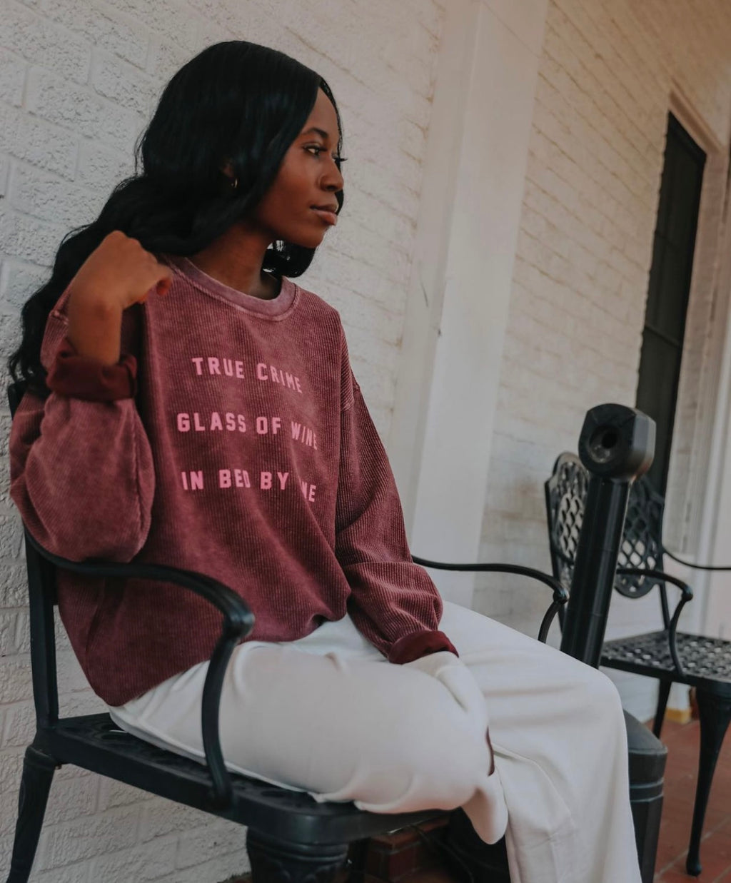 True Crime Sweatshirt | Friday + Saturday | shop now | Tullyhaize
