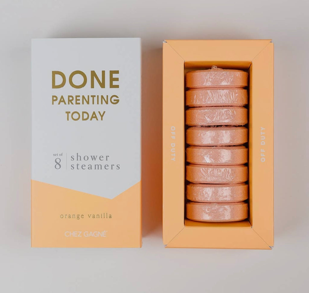 Chez Gagne | Done parenting shower steamer | shop now | Tullyhaize