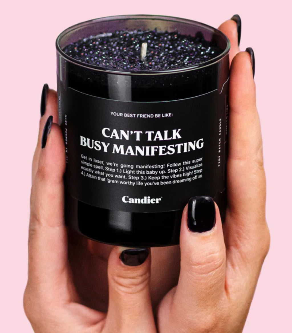 Candier | Can’t talk…manifesting candle| shop now | Tullyhaize