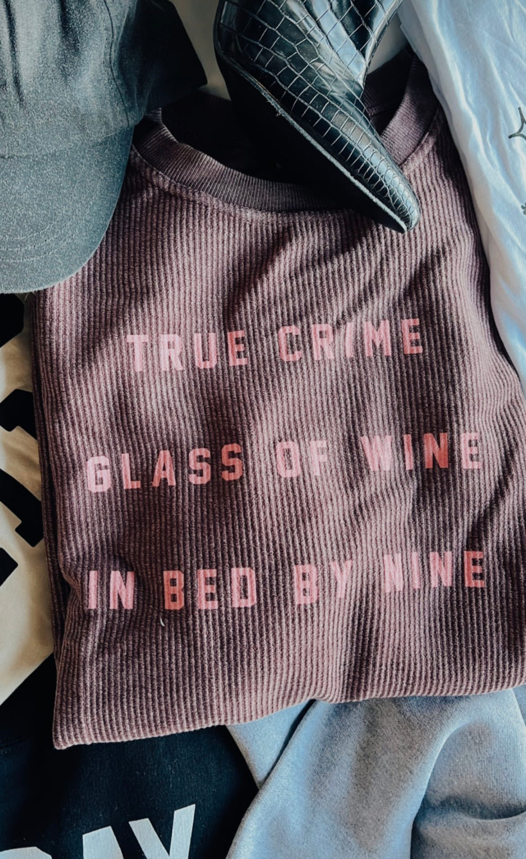 True Crime Sweatshirt | Friday + Saturday | shop now | Tullyhaize