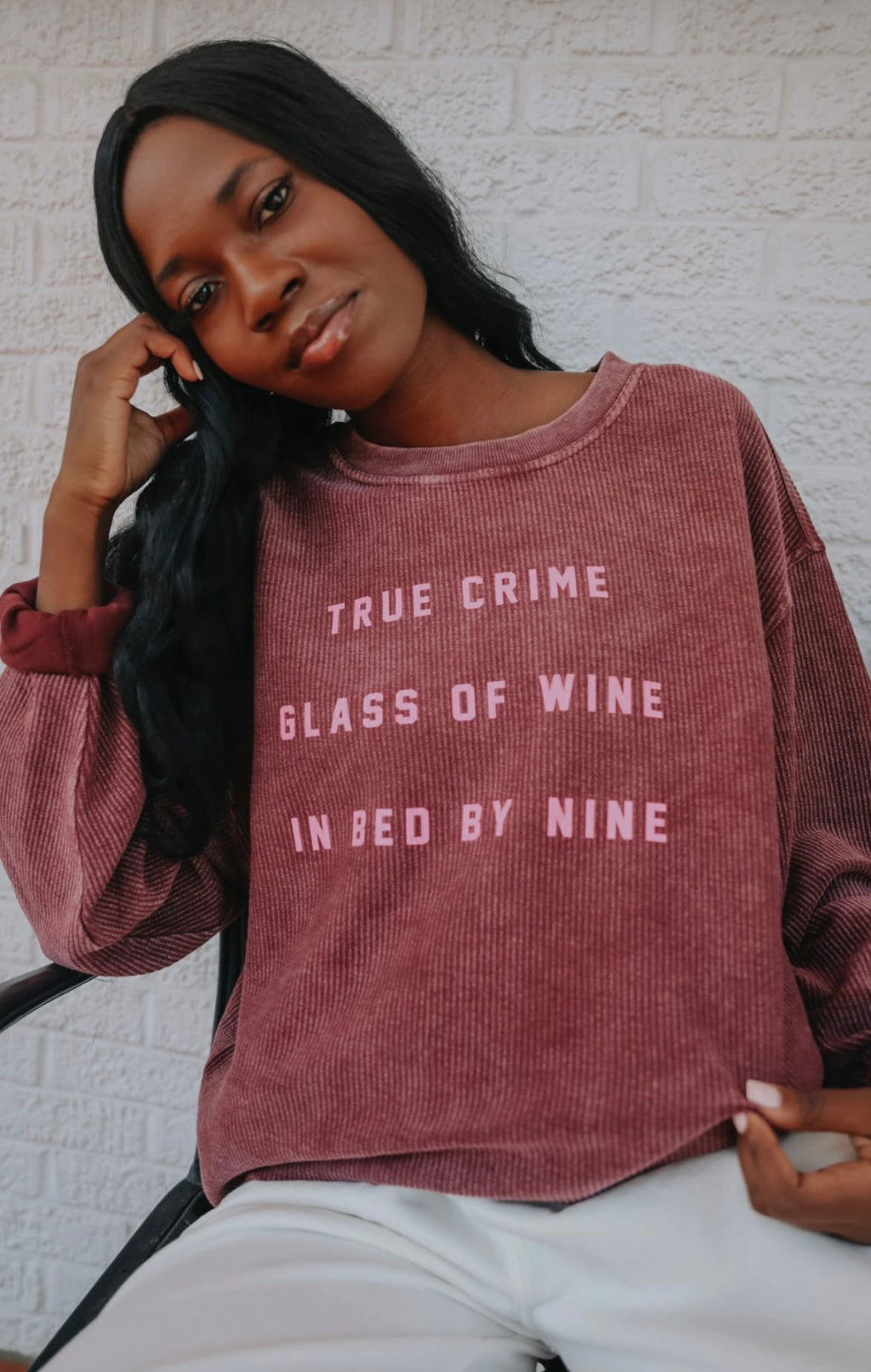 True Crime Sweatshirt | Friday + Saturday | shop now | Tullyhaize