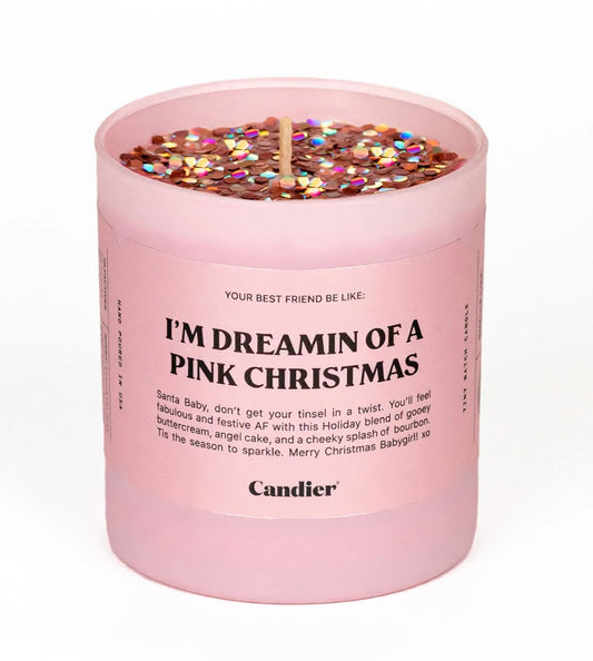 Dreaming of a pink christmas candle